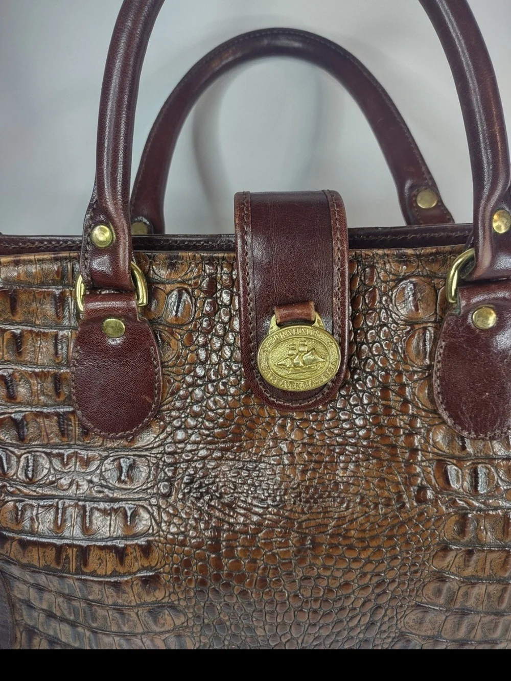 Era-Ready Brown Leather Women's Tote Bag by Brahmin
